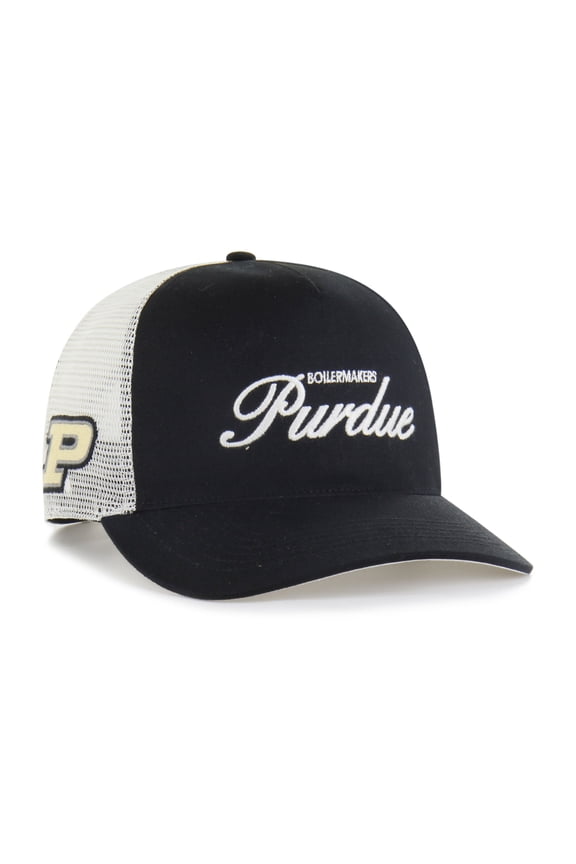 Unisex '47 Black Purdue Boilermakers Contemporary Basics Foundation Trucker Hitch Adjustable Hat