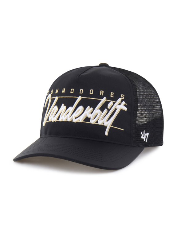 Unisex '47 Black Vanderbilt Commodores brrr- Condor Mesh Hitch Adjustable Hat