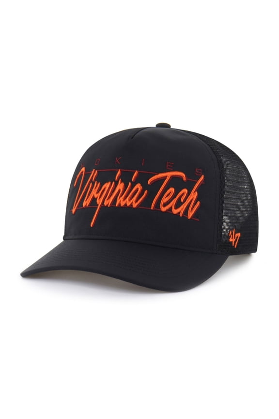 Unisex '47 Black Virginia Tech Hokies brrr- Condor Mesh Hitch Adjustable Hat