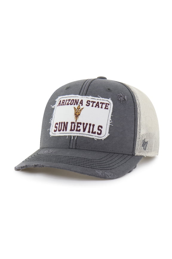 Unisex '47 Charcoal Arizona State Sun Devils Egremont Well-Worn Adjustable Trucker Hat