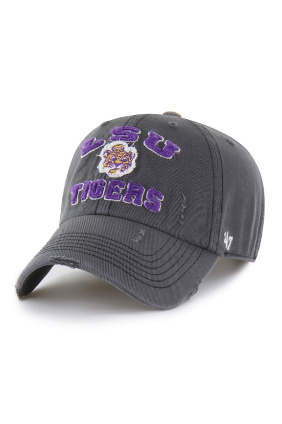 Unisex '47 Charcoal LSU Tigers Well-Worn Seymore Clean Up Adjustable Hat