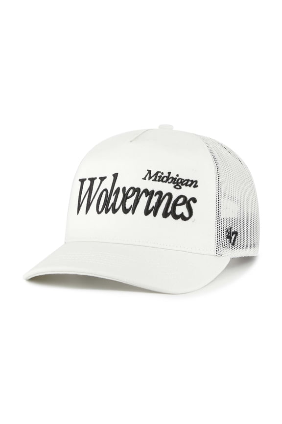 Unisex-'47 Cream Michigan Wolverines Foundation Script Adjustable Trucker Hat