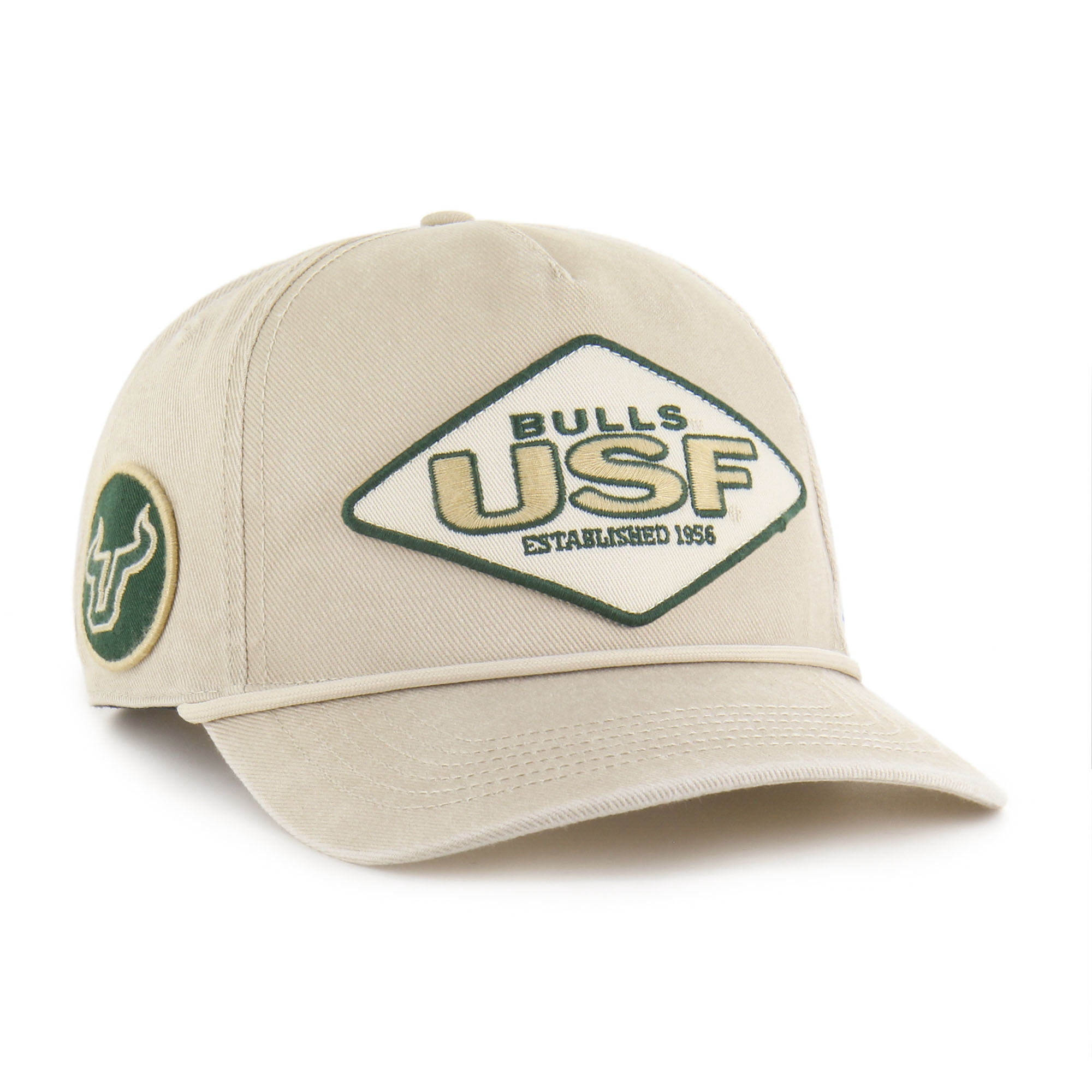 Casquette USF Bulls (University Of South Florida) - Snapback Verte - Taille Ajustable - Neuf