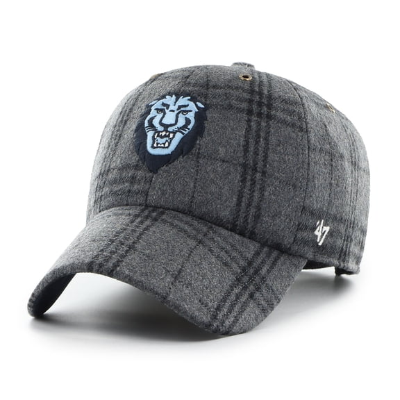 Unisex '47  Gray Columbia University Plaid Windowpane Clean Up Adjustable Hat
