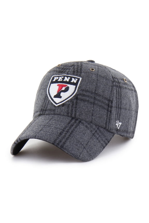 Unisex '47 Gray Pennsylvania Quakers Plaid Windowpane Clean Up Adjustable Hat