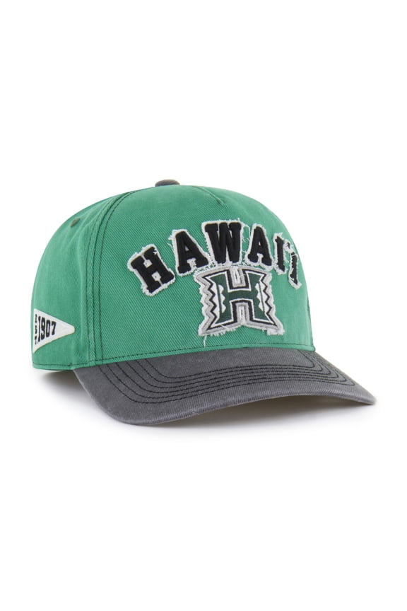 Unisex '47 Green/Black Hawaii Rainbow Warriors Well-Worn Calderwood Hitch Adjustable Hat