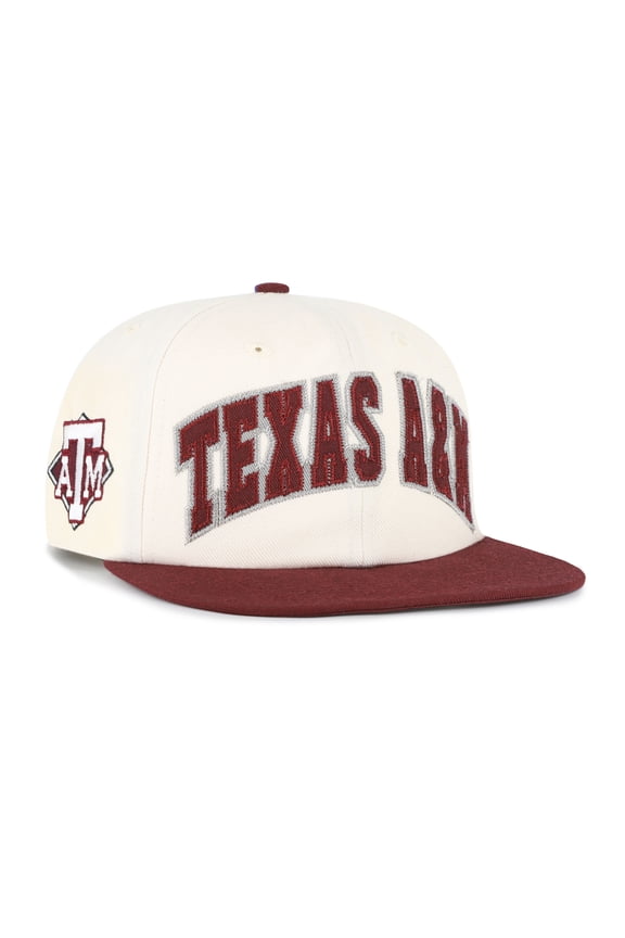 Unisex '47 Natural Texas A&M Aggies Crossover Off Hand Captain Adjustable Hat