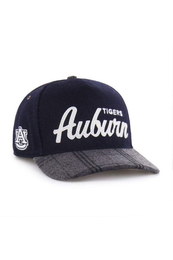 Unisex '47 Navy Auburn Tigers Windowpane Plaid Collection Hitch Adjustable Hat