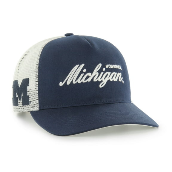 Unisex '47 Navy Michigan Wolverines Contemporary Basics Foundation Trucker Hitch Adjustable Hat