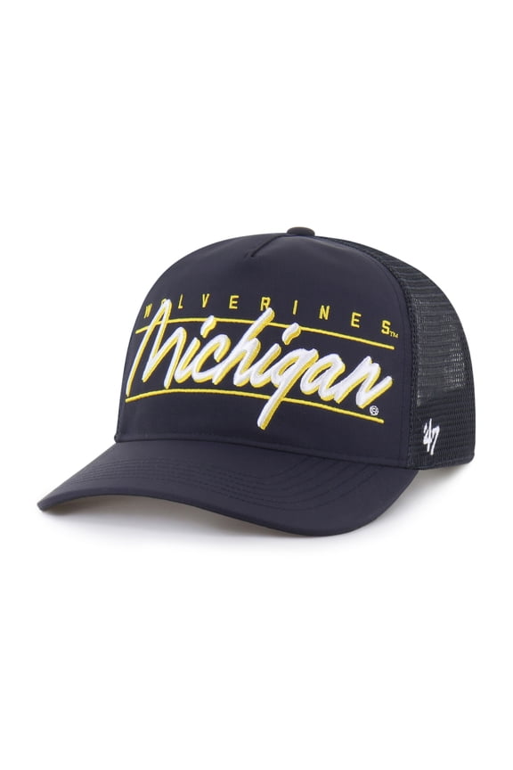 Unisex '47 Navy Michigan Wolverines brrr- Condor Mesh Hitch Adjustable Hat