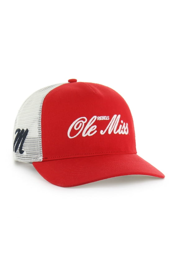 Unisex '47 Red Ole Miss Rebels Contemporary Basics Foundation Trucker Hitch Adjustable Hat