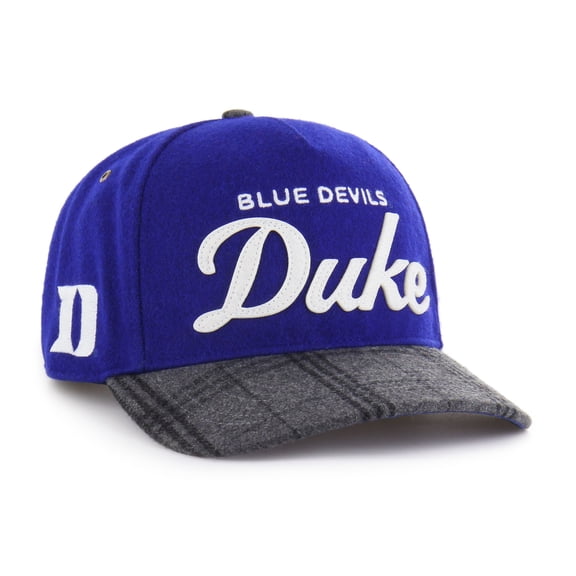 Unisex '47 Royal Duke Blue Devils Windowpane Plaid Collection Hitch Adjustable Hat