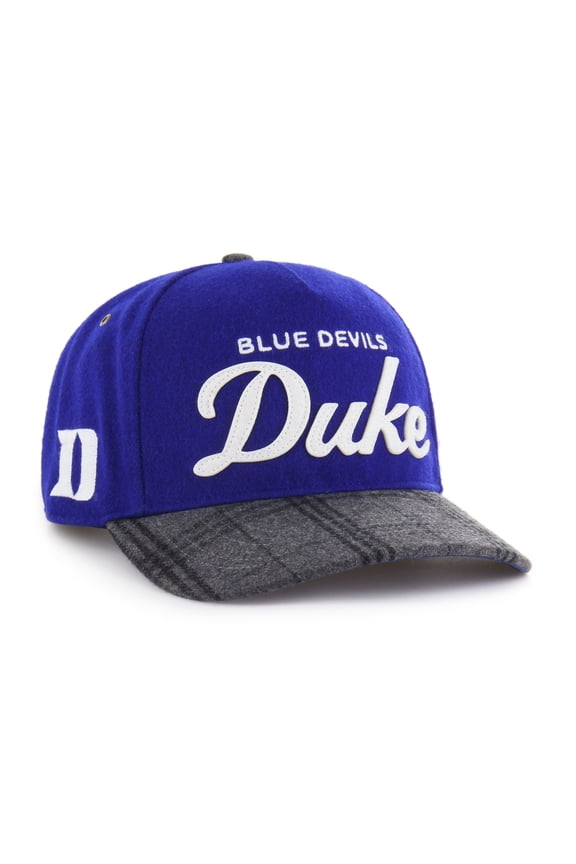Unisex '47 Royal Duke Blue Devils Windowpane Plaid Collection Hitch Adjustable Hat