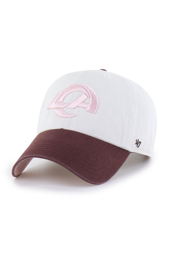 Unisex '47 Stone/Burgundy Los Angeles Rams Love Letter Clean Up Adjustable Hat