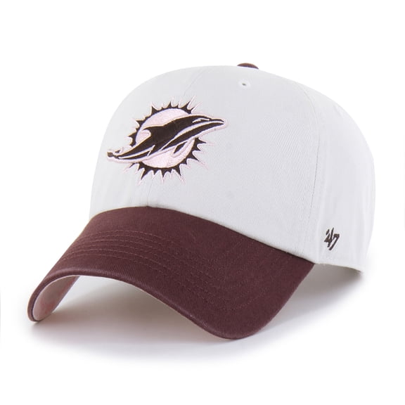 Unisex '47 Stone/Burgundy Miami Dolphins Love Letter Clean Up Adjustable Hat