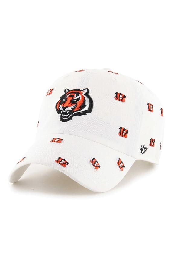 Unisex '47 White Cincinnati Bengals Confetti Clean Up Adjustable Hat
