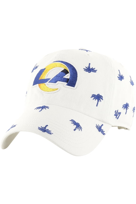 Unisex '47 White Los Angeles Rams Confetti Clean Up Adjustable Hat