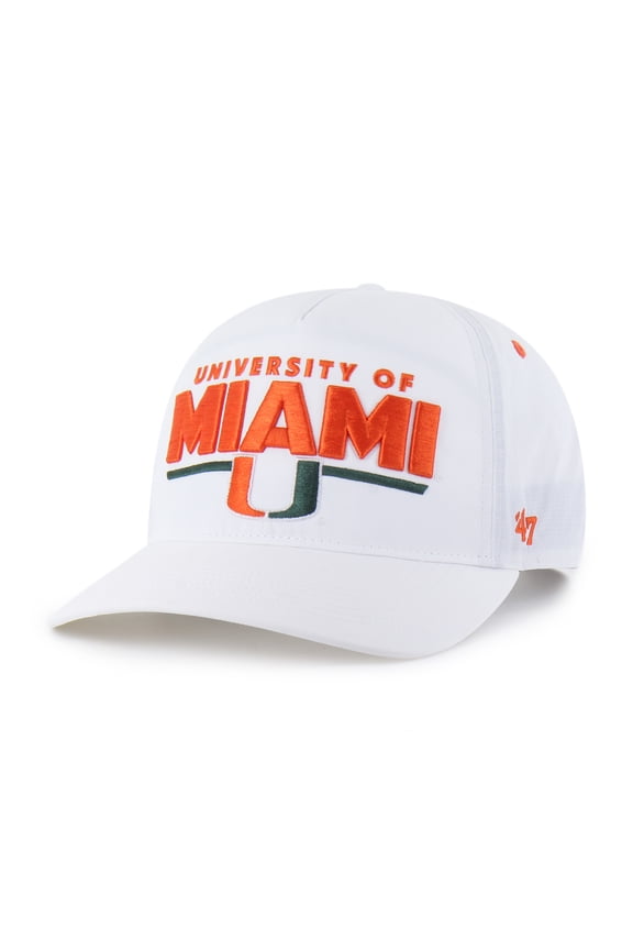 Unisex '47 White Miami Hurricanes brrr- Expressway Hitch Adjustable Hat
