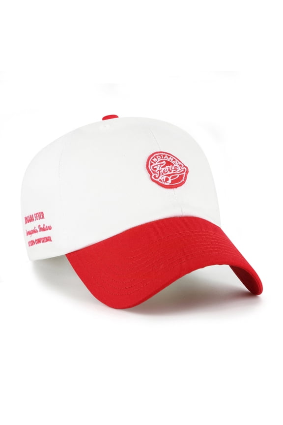 Unisex '47 White/Red Indiana Fever Contemporary Two-Tone Clean Up Adjustable Hat