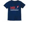 thumbnail image 1 of Unisex 4th of July Shirt for Boys - 'Mr. Independent Firecracker' Patriotic USA Design - Perfect Independence Day Gift - Toddler & Infant Sizes - Made in USA - Cotton Tee for Little Patriots - 3T Navy, 1 of 6