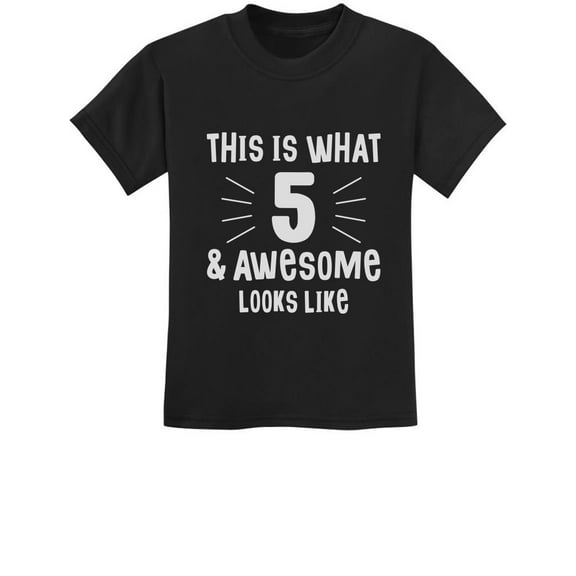 Unisex 5th Birthday Tstars Shirt - Awesome Five Year Old Theme - Perfect Birthday Gift for Kids - Celebrate in Style - Fun Birthday Party Outfit - Youth Kids T-shirt for Boys and Girls
