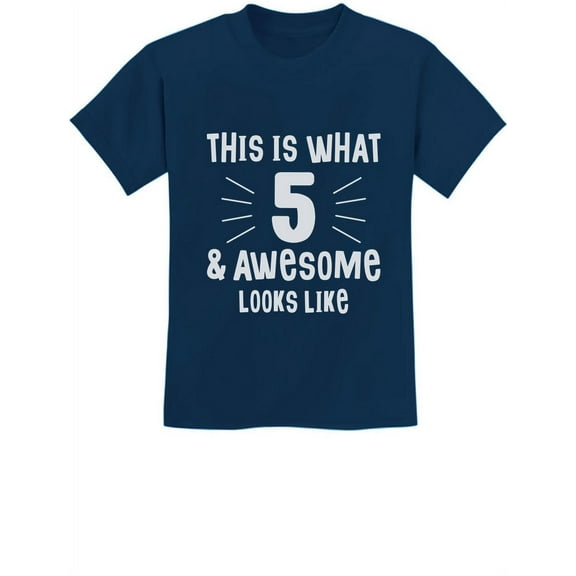 Unisex 5th Birthday Tstars Shirt - Awesome Five Year Old Theme - Perfect Birthday Gift for Kids - Celebrate in Style - Fun Birthday Party Outfit - Youth Kids T-shirt for Boys and Girls