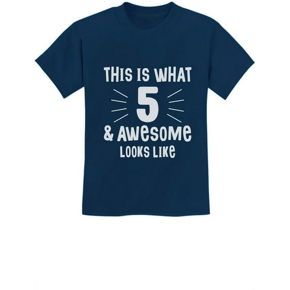 Unisex 5th Birthday Tstars Shirt - Awesome Five Year Old Theme - Perfect Birthday Gift for Kids - Celebrate in Style - Fun Birthday Party Outfit - Youth Kids T-shirt for Boys and Girls