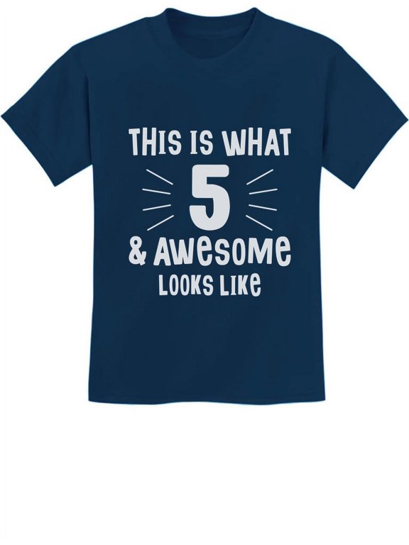 Unisex 5th Birthday Tstars Shirt - Awesome Five Year Old Theme - Perfect Birthday Gift for Kids - Celebrate in Style - Fun Birthday Party Outfit - Youth Kids T-shirt for Boys and Girls