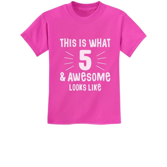 Unisex 5th Birthday Tstars Shirt - Awesome Five Year Old Theme - Perfect Birthday Gift for Kids - Celebrate in Style - Fun Birthday Party Outfit - Youth Kids T-shirt for Boys and Girls