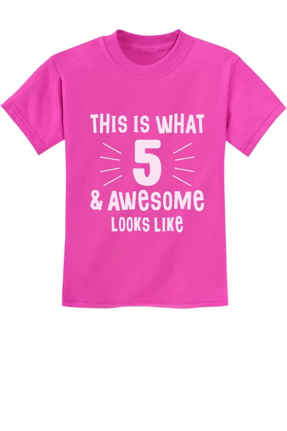 Unisex 5th Birthday Tstars Shirt - Awesome Five Year Old Theme - Perfect Birthday Gift for Kids - Celebrate in Style - Fun Birthday Party Outfit - Youth Kids T-shirt for Boys and Girls