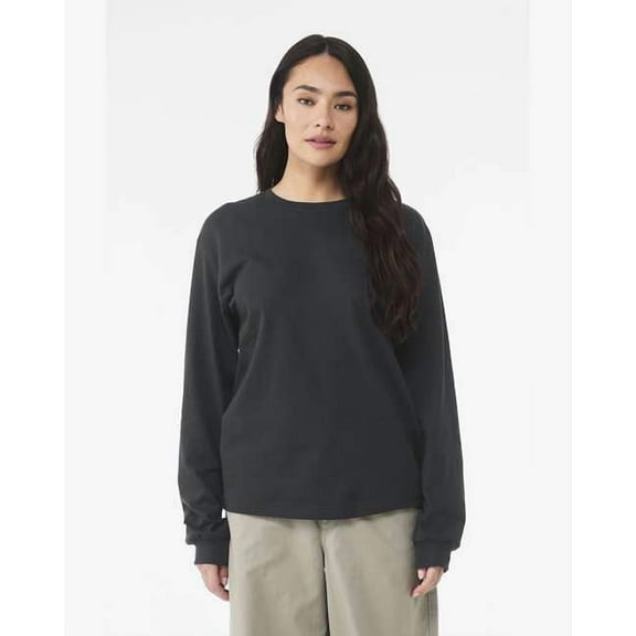 Unisex 6.0 oz. Heavyweight Long-Sleeve T-Shirt - DARK GREY - S