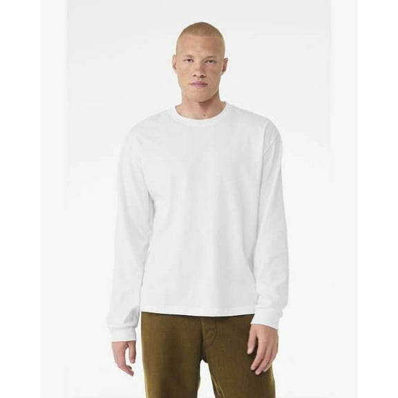 Unisex 6.0 oz. Heavyweight Long-Sleeve T-Shirt - WHITE - S