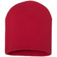 thumbnail image 1 of Unisex 8 1/2'' Solid Beanie Bulky Hat Soft 100% Acrylic Skully Cap Cold Winter - (Red), 1 of 2