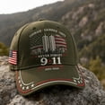 thumbnail image 1 of Unisex 9/11 Incident Hat 911 Memorial We Will Never Forget Cap Patriotic American Flag Cap, 1 of 5