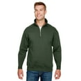 thumbnail image 1 of Unisex 9.5 oz., 80/20 Quarter-Zip Pullover Sweatshirt - HUNTER GREEN - L, 1 of 3