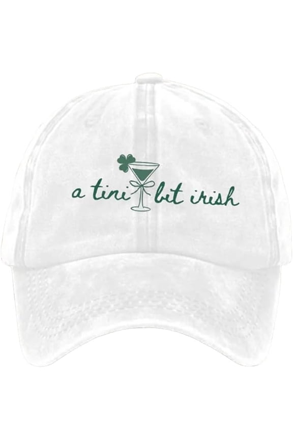 Unisex A Tini Bit Irish Baseball Cap Lucky Shamrock Baseball Cap St. Patrick's Day Hat