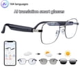 thumbnail image 1 of Unisex AI Translation Smart Glasses - ChatGPT, 164-Language Real-Time Voice/Call, Auto-Tint, Music, Business/Travel/Gift, 1 of 13