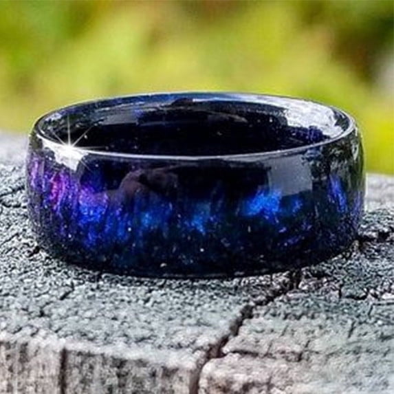 Unisex Acrylic Resin Rings, Geometric Natural Style Statement Rings for Women and Men, Simple Colorful Fashion Rings