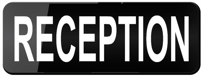 Unisex Acrylic Sign Reception Comes With Graphical Symbols And Strong ...