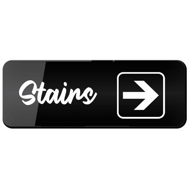 Unisex Acrylic Sign Stairs With Right Arrow Comes With Graphical