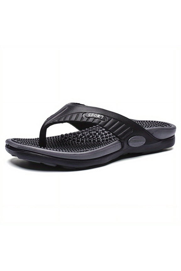Unisex Acupoint Massage Flip-Flop Sandals – Arch Support Lightweight T-Strap Sandals for Indoor, Outdoor & Beach Use