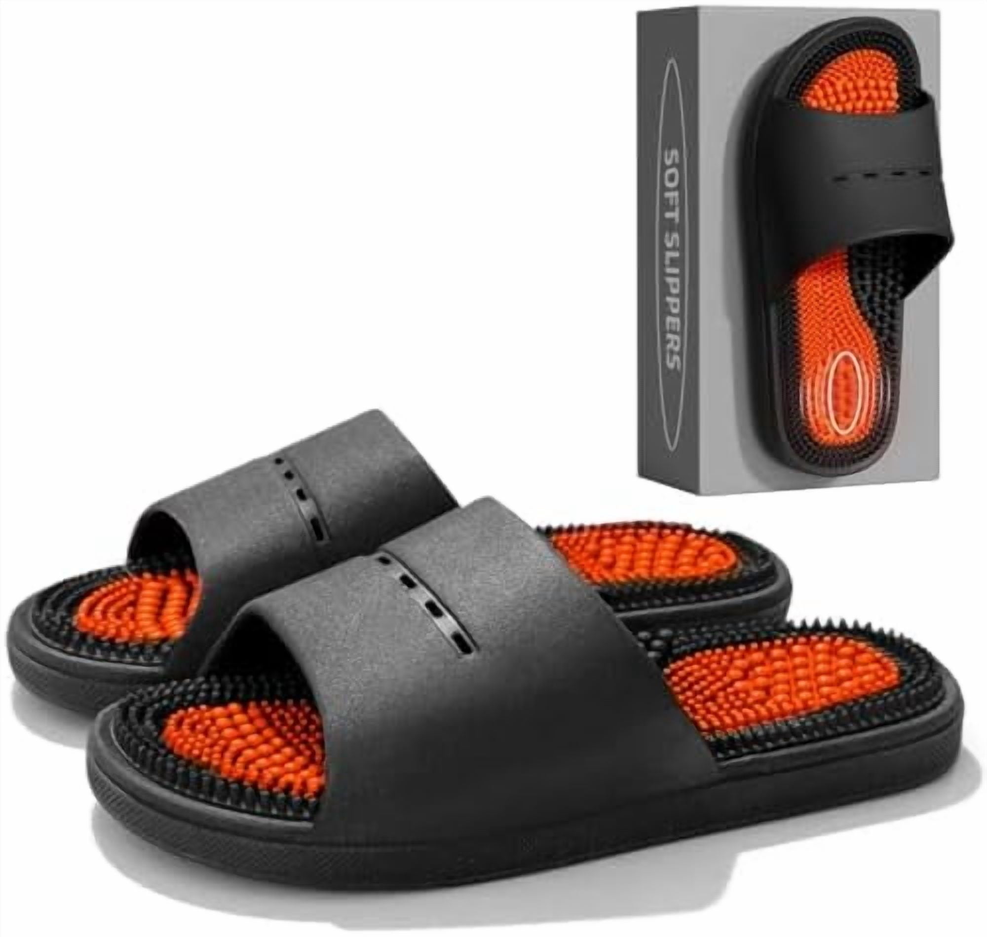 Unisex Acupressure Massage Slippers – Reflexology Foot Massager Sandals ...