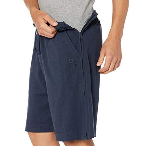Unisex Adaptive Full Length Side Zipper Knit Shorts with Pockets