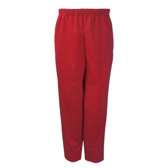 Unisex Adaptive Side Zipper Fleece Pants-Red