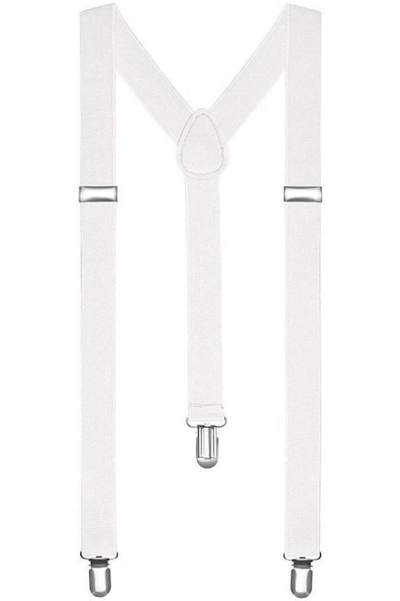 Unisex Adjustable BRACES SUSPENDERS Slim Trouser Belt Y Clip On Fancy Dress Mens 25 mm with Strong Metal Clip