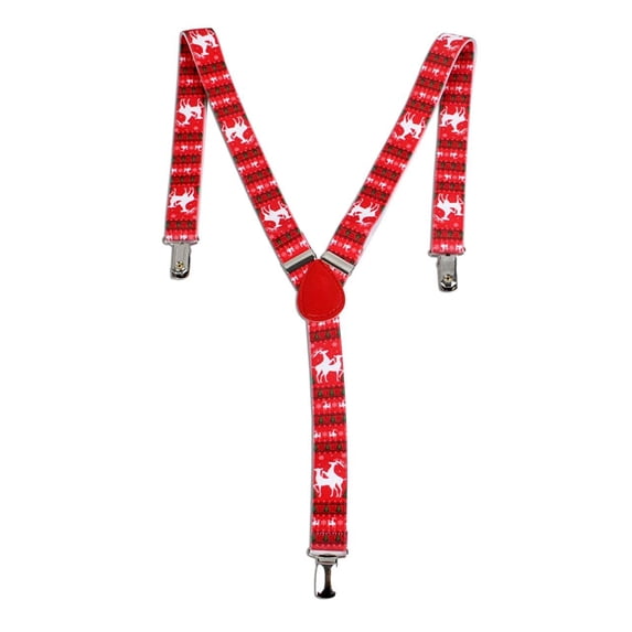 Unisex Adjustable Elastic Y Back Pattern Suspenders