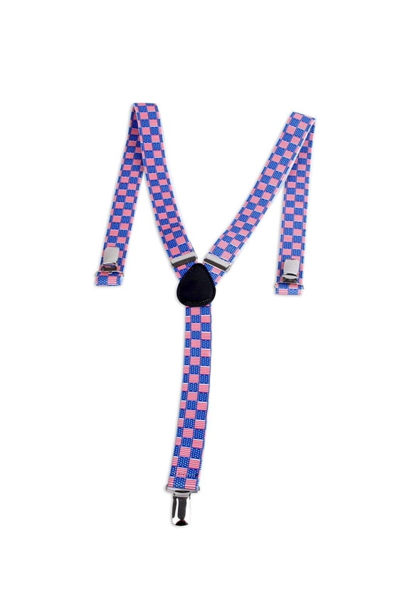Unisex Adjustable Elastic Y Back Pattern Suspenders