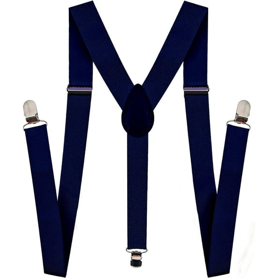 Unisex Adjustable Elastic Y Back Style Suspenders With Strong Metal Clips