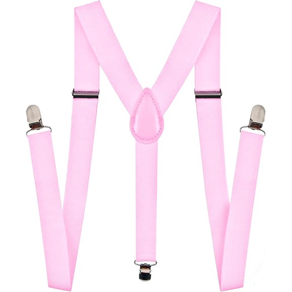 Unisex Adjustable Elastic Y Back Style Suspenders With Strong Metal Clips