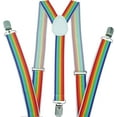 thumbnail image 1 of Unisex Adjustable Elastic Y Back Style Suspenders With Strong Metal Clips, 1 of 1